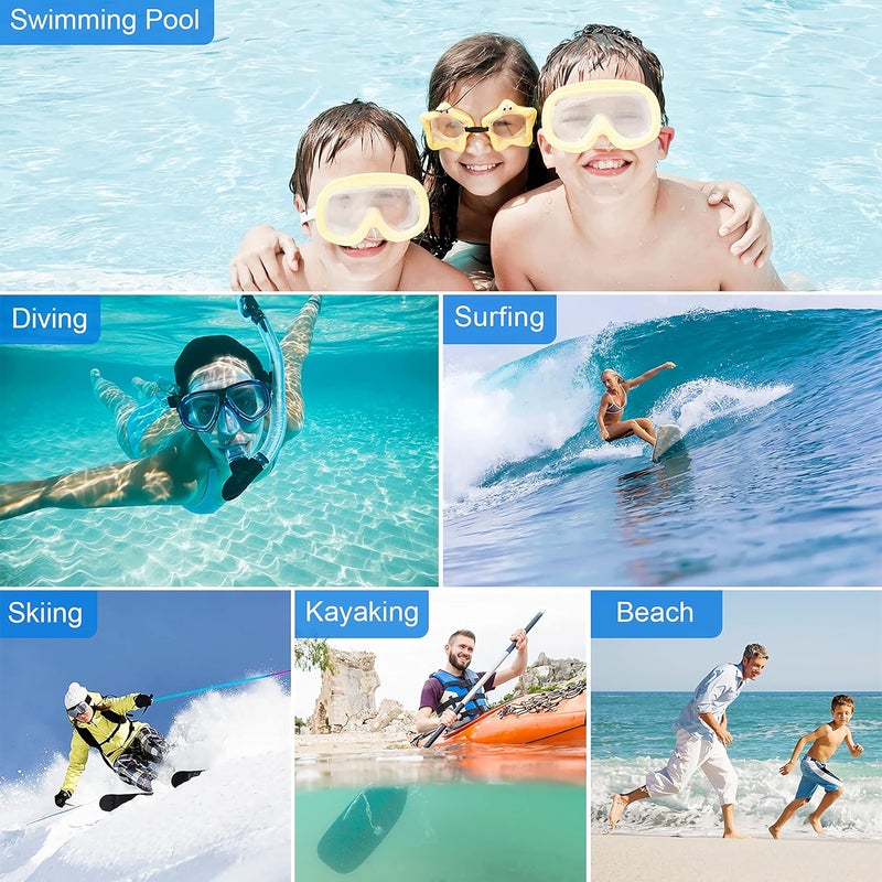 Wellhouse Waterproof Phone Pouch, Waterproof Phone Case for iPhone 16 15 14 13 12 Pro Max XS Samsung, IPX8 3D Cellphone Dry Bag Beach Essentials (2 Pack - Meow Pink & Blue7.0, 7 inch) - Image 2